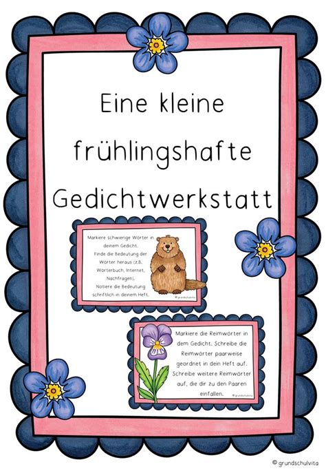 Gedichte Werkstatt Frühling Gedicht grundschule Frühlingsgedicht