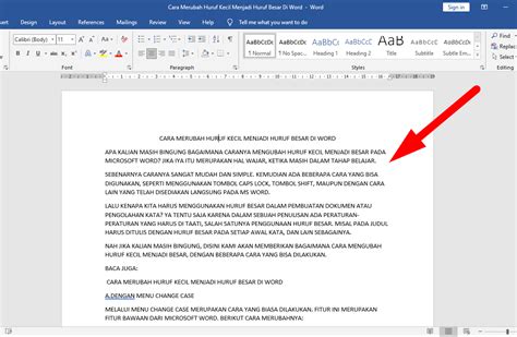 Cara Merubah Huruf Kecil Menjadi Huruf Besar Di Word Satutitiknol