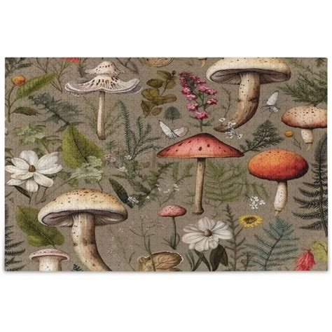 Freeamg Plants And Mushrooms Jigsaw Puzzles For Adults 500 Piece Puzzles