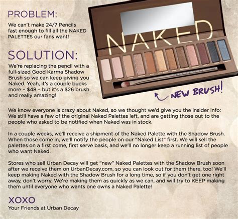 Thenotice A Message From Urban Decay Re Naked Palettes Thenotice