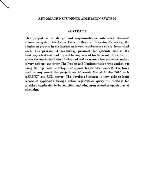 Automated Students Admission System Pdf Software Development