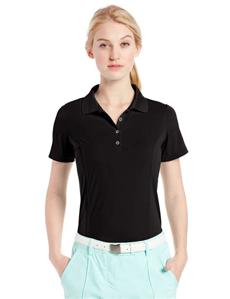 Adidas Womens Puremotion Solid Jersey Golf Polo Shirts