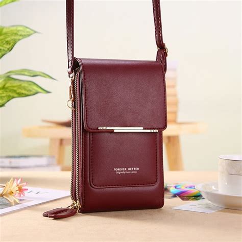 Jual JTF9066 Wine Tas Dompet HP Selempang Forever Better Wanita Cantik