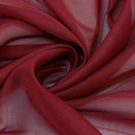 Tecido Crepe Chiffon Cor Marsala Pantone 19 1850TCX Red Bud Na