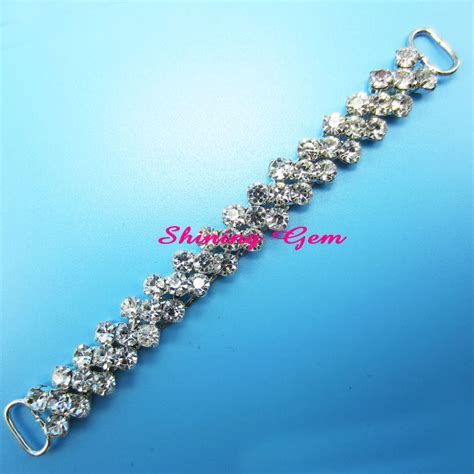 Decorative Swimwear Jewelry Accessories Crystal Rhinestone Connector For Bikini Bcs Shining Gem