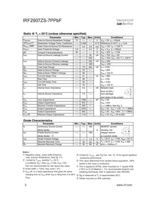 Mosfet N-Channel F2907ZS 2907 IRF2907Z 75V 75A TO-263 New IR | PDF