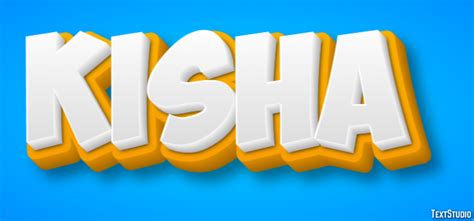 Kisha Text Effect And Logo Design Name