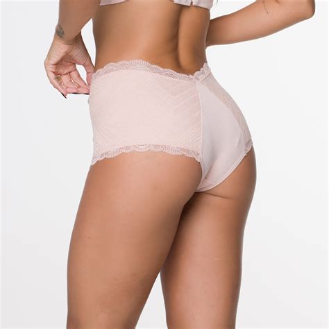 Caleçon em Renda Toda Forrada Nude em Algodão Egípcio Ahavá Store