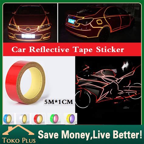 Jual M Stiker Pemantul Cahaya Reflektor Stiker Reflective Tape Mobil