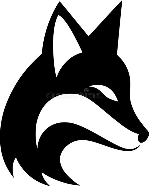 Fox Black And White Vector Illustration Stock Illustration