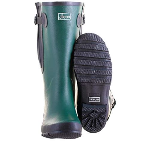 Wide Calf Wellies Fit Up To 57cm Calf Green Ladies Wellies