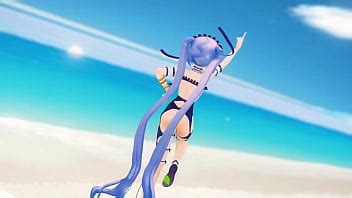 Fate Grand Order Stheno Hentai Undress Dance Beach Pop In Song Small Tits Mmd D Blue Hair