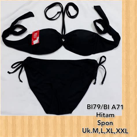 Jual BI BI A Bikini Hitam Dan Kuning Polos Ikat Shopee Indonesia