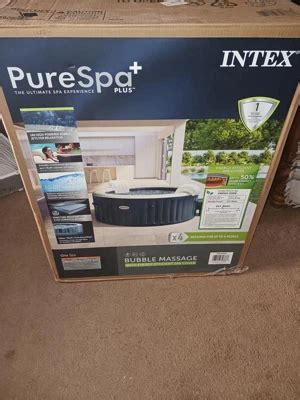 Intex Purespa Plus Or Person Portable Inflatable Round Hot Tub Spa With Soothing Bubble Jets