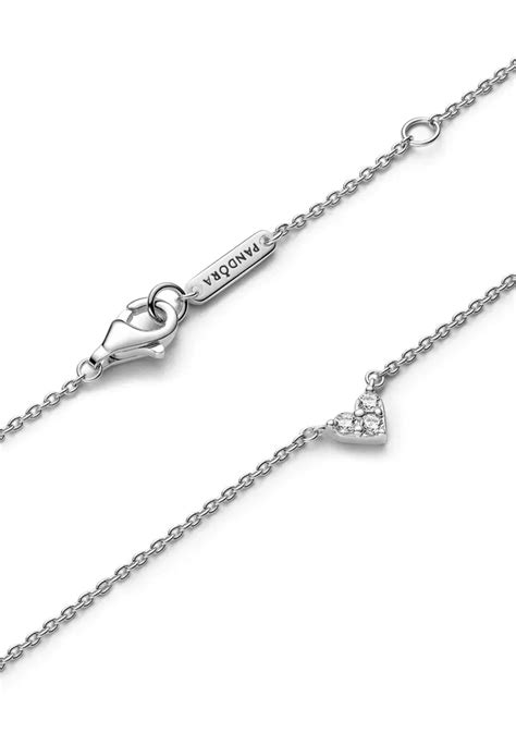 Buy PANDORA Pandora Triple Stone Heart Collier Necklace (45cm) Online ...