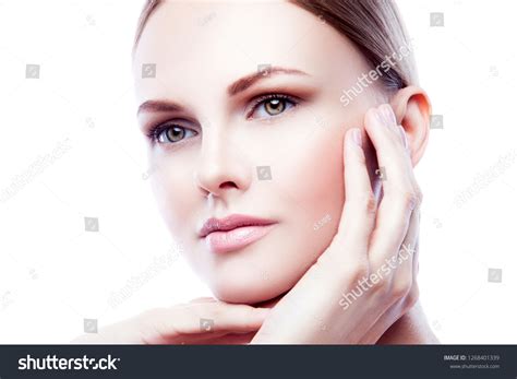Beauty Caucasian Model Girl Nude Makeup Stock Photo 1268401339 Shutterstock