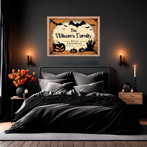 Vintage Halloween Sign Spooky Halloween Decor Personalized - Etsy