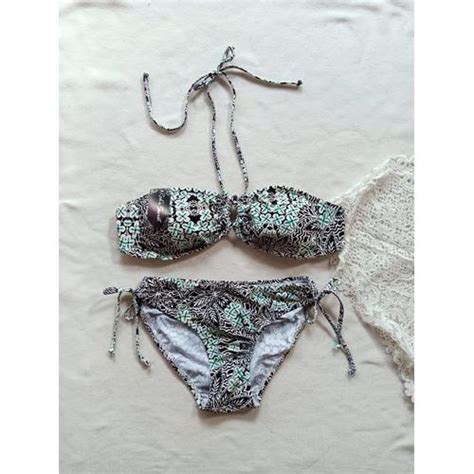 Jual Pakaian Renang Wanita Bikini Pantai Sexy Motif Batik Hijau Jakarta Utara Nadine
