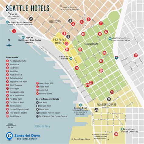 Map Of Downtown Seattle Hotels