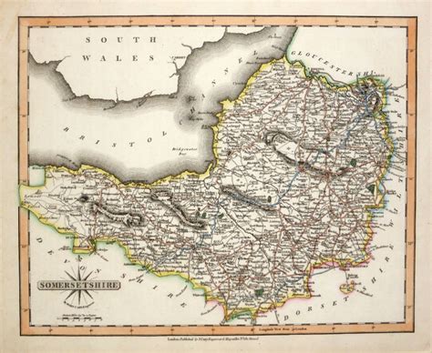 Somersetshire By John Cary Engraver C1818 New And Correct English