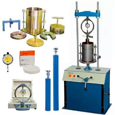 Powder Coating Blue California Bearing Ratio Apparatus For Soil