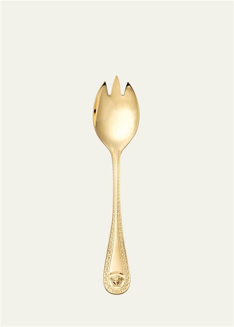 Versace Medusa Gold Plated Serving Fork Bergdorf Goodman