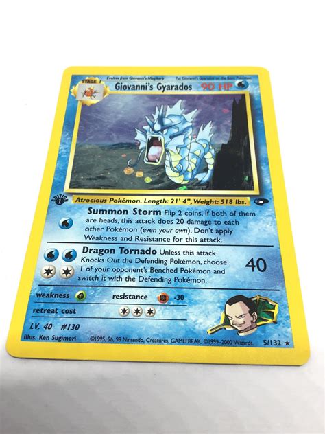 Sold Price Pok Mon GiovanniÕs Gyarados 1st Edition Holofoil March 2