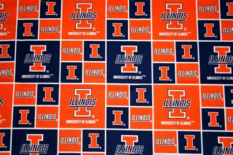 University Of Illinois Fabric Ncaa Fabric 78 Yard 100 Cotton