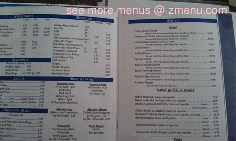Menu At Nickys Restaurant Wrentham
