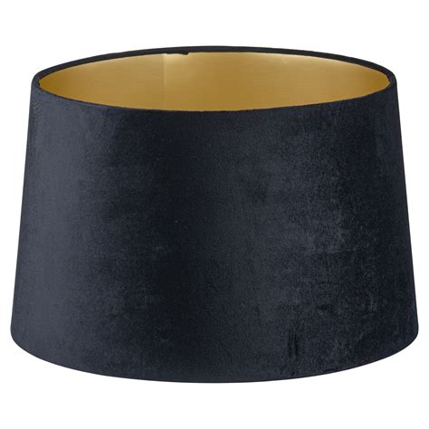 Black Velvet Lamp And Ceiling Shade With Gold Lining Wholesale By