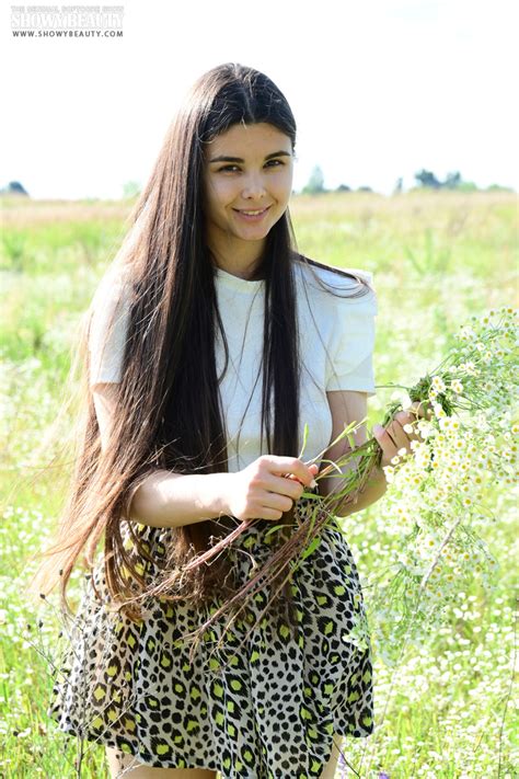 Stunning Long Haired Brunette Gets Naked Flashing Her Tits A Nd Opening Her Pussy Outdoors