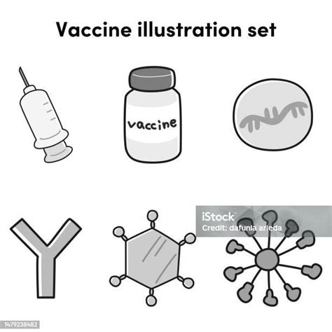 Ilustración De Conjunto De Ilustración De Imágenes De Vacunas Y Más