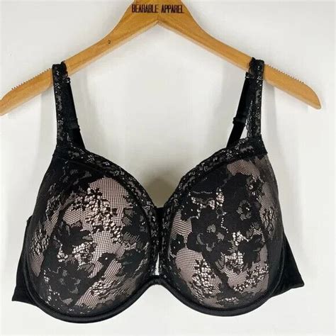 Cacique Dd Black Lightly Lined Lace Underwire T Shi Gem