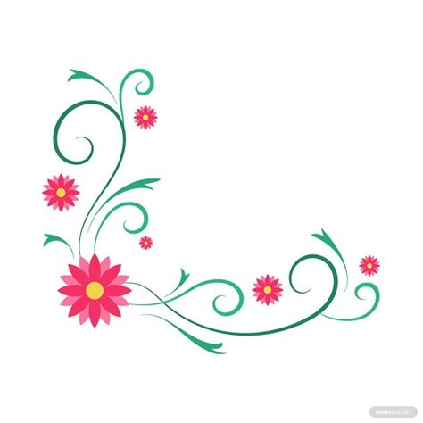 Decorative Corner Floral Vector in Illustrator, SVG, JPG, EPS, PNG ...