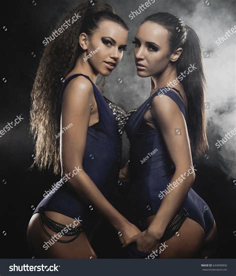 Two Sexy Woman Posing Lingerie Stock Photo 644009836 Shutterstock