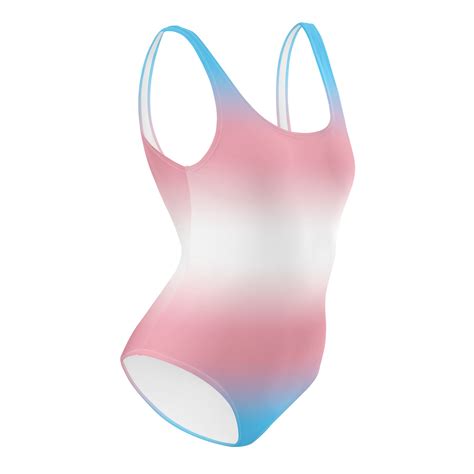Transgender Trans Pride One-Piece Swimsuit Bathing Suit in Ombre
