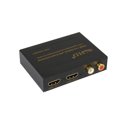 ViewHD HDMI 1x2 Splitter with Integrated Audio Extractor and D2A Stere ...