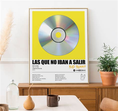 Bad Bunny Las Que No Iban A Salir Poster Bad Bunny Album Etsy Hong Kong