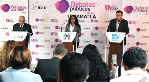 ORGANIZA IEEM DEBATE ENTRE CANDIDATOS A LA ALCALDIA DE TEMAMATLA