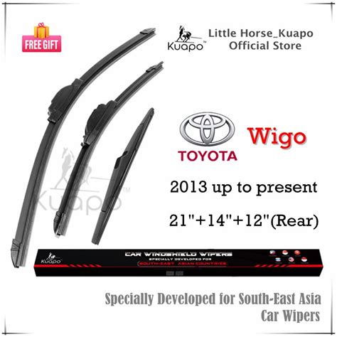 Front Rear 3pcs Toyota Wigo Wiper Blade Set For 2013 To 2022 Model