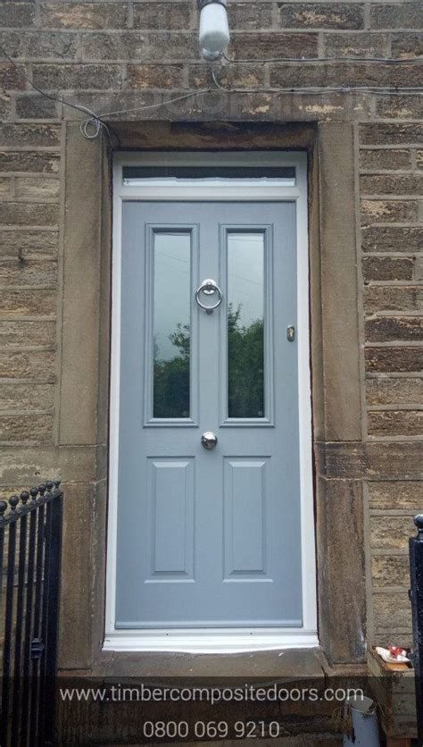 Solidor™ Ludlow 2 Timber Composite Door In Anthracite Grey Traditional Front Doors Porch