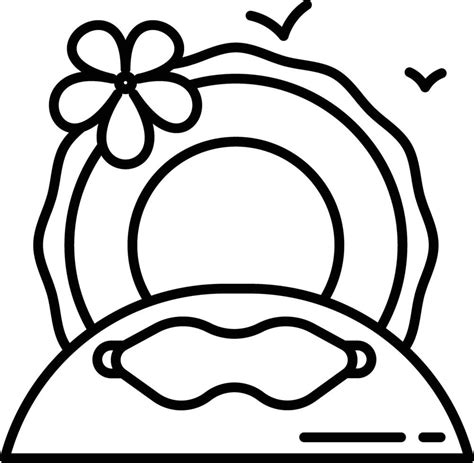 Beach Time Outline Illustration 45617176 Vector Art At Vecteezy