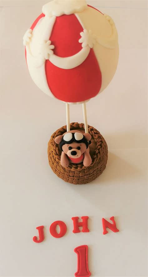 Edible Hot Air Balloon Cake Topper Personalised Birthday Baby Shower Christening And More Etsy