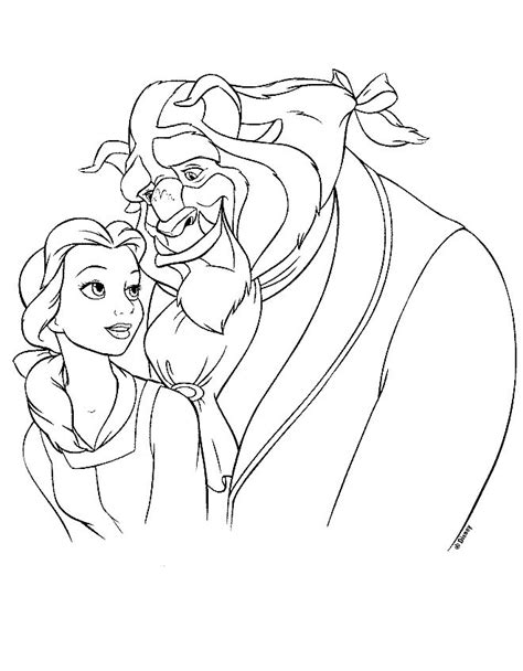 Beauty and the beast Coloring Pages - Coloringpages1001.com