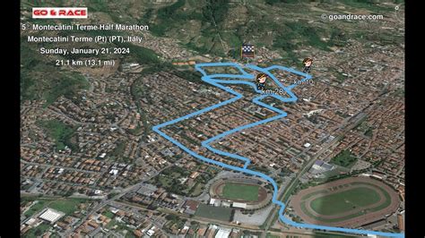 5 Montecatini Terme Half Marathon 2024 Vola Sul Percorso 3D Della