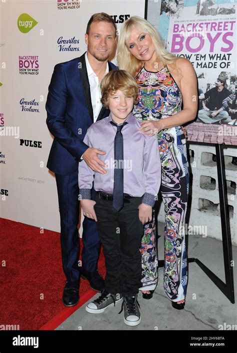Brian Littrell, Leighanne Littrell attending the premiere of ...