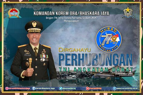 DIRGAHAYU PERHUBUNGAN TNI AD KOREM 084 BHASKARA JAYA