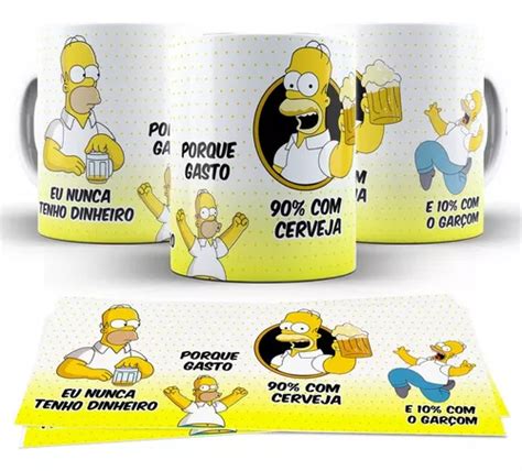 Caneca Homer Simpson Sem Dinheiro Porque Gasto Cerveja