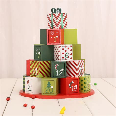 Christmas Advent Calendar T Box Countdown Calendar Wooden Box For