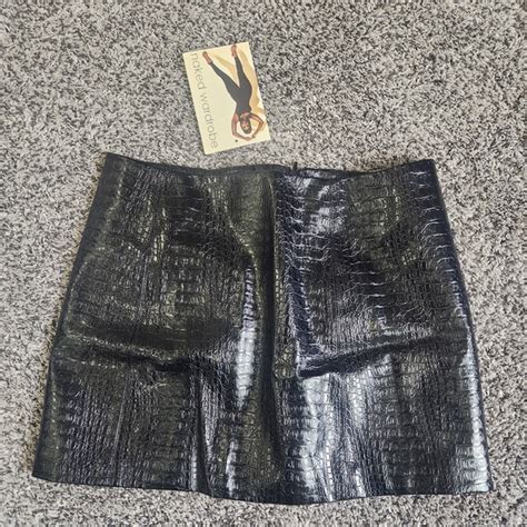 Naked Wardrobe Skirts Naked Wardrobe Black Faux Leather Mini Skirt Size S Nwt Poshmark